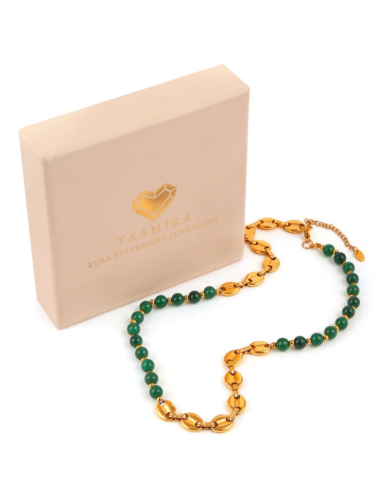 TAAHIRA Dallas Emerald Bead Neclace - Image 3